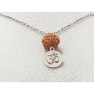 Rudraksha Om Symbol Pendant Necklace