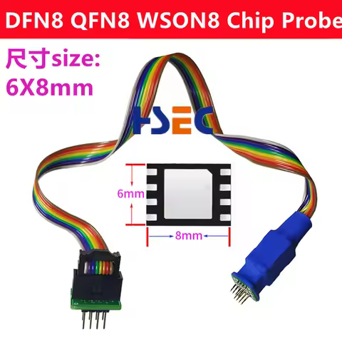 Top Quality QFN8 DFN8 WSON8 Chip Probe Line Read / Write Burning Test adapter socket for CH341A TL86