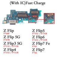 JDT Usb Dock Charging Ports for Samsung Galaxy Z Flip 2 3 4 5 6 7 Fe 5G F700 F707 F711 Charger Board
