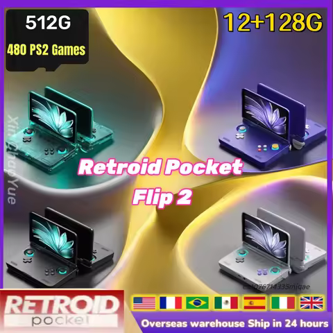 Retroid Pocket Flip 2 Handheld Console SD865 5.5”1080p Oled Wifi6 Handheld Portable Gaming Console W