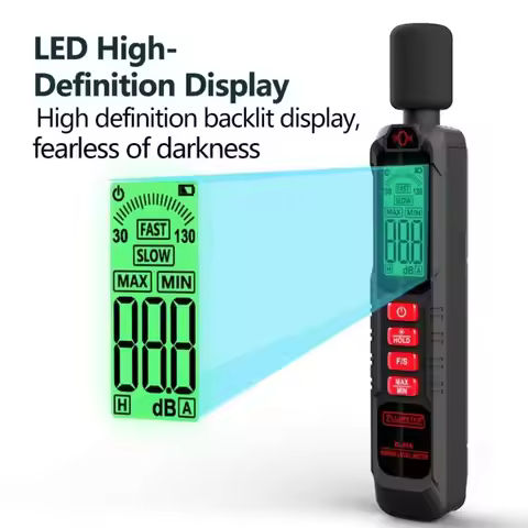 Professional 30-130dB Sound Level Meter 125Hz-8KHz Windproof Decibel Meter Digital Display Digital M