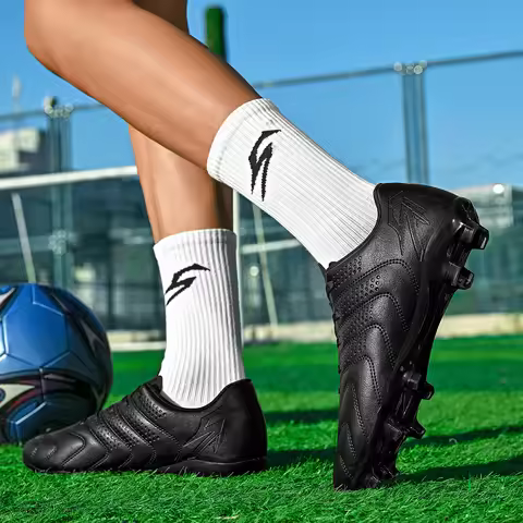 Professional Men's Football Shoes New AG Long Nail Anti slip Adult Breathable Classic Sports Footbal