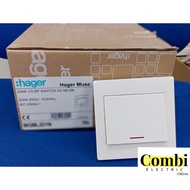 HAGER Muse Series 20AX 1G DP Switch with Neon