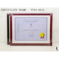CERTIFICATE PHOTO FRAME ACETATE PLASTIC COVER 9x12inch YY04-9X12