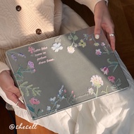 Shesell macbook Case(Glitter)Spring Floral Air13 Pro13 M2/M3 Clear Case A3241 A2681