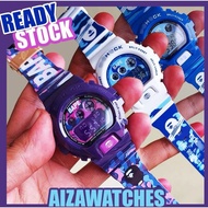 G SK BAPE PURPLE DW6900 Jam Tangan CRAZY COLOR DIGITAL SPORTS WATCHES BAPE PURPLE