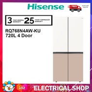 {FREE SHIPPING} Hisense 720L Fridge RQ768N4AW-KU / RQ768N4AWKU 4 Door Inverter Refrigerator Peti Sej