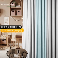 Curtain zoon - Sheer 7 Mix Curtain Window Ready Made Hook Eyelet (270cm-280cm)