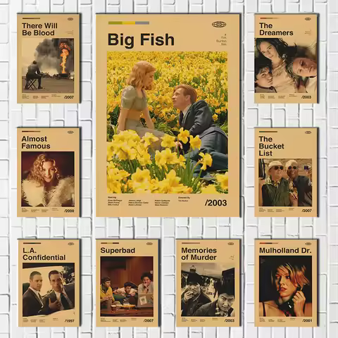 Classic Movies The 2000s to 2010s era Kraft Paper Poster Vintage Print Pictures Modern Family Home W