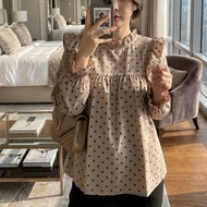BLOUSE VINO POLKA / VINO BLOUSE RUFFLE / BLOUSE MUSLIM WANITA TERLARIS