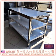 【WUCHT】3 tiers Working Table Stainless Steel Food Preparation Table W700xL500xH850mm Kitchen Table 工