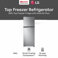 LG 340L Inverter Top Freezer Fridge GN-B312PQMB | Dark Graphite Steel Peti Sejuk 冰箱