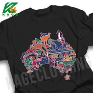 AUSTRALIA T-shirt distro cotton combed 30s UNISEX AUSTRALIA SOUVENIR SOUVENIR AUSTRALIA T-SHIRT