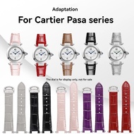 For Cartier Pasha Leather Watchband PASHA WGPA0019 WGPA0010 WGPA0027 W2PA0014 Steel End Link Quick R