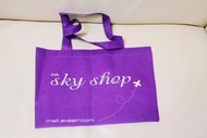 特價 EVA AIR 長榮航空 EVA SKY SHOP 紫白色 手提袋 背袋 環保袋 購物袋 環保帶 大容量 數個