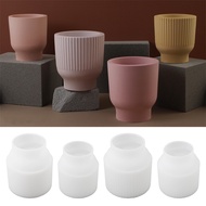 Fragrance Bottle Clay Silicone Molds High Base Candle Jar Flower Pot Concrete Cement Mould Home Table Storage Epoxy Resin Mold