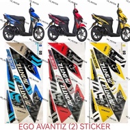 EGO AVANTIZ BODY COVER STICKER STRIPE COVER SET (2) BLUE RED YELLOW