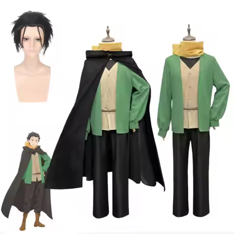 Re:Zero Starting Life in Another World Sage Arc Natsuki Subaru Cosplay Cloak with Accessories Wig Ha