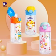 Kidztime x 470ml PP + Tritan Ring Header Water bottle Childrens Kids Drinking Bottle Straw Water Bottle Unicorn Cocomelo