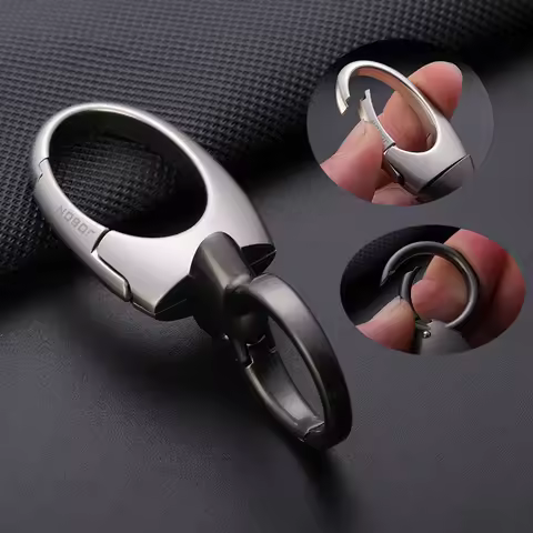 Jobon Rotatable Keychain Women Men Durable Keychain for Car Key Ring Holder Egg Shape Bag Pendant Be