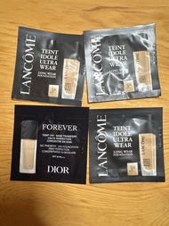 Lancome & Dior 粉底液試用裝 4包