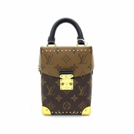 Louis Vuitton LV Camera Box 棕色 老花 塗層帆布 金扣 肩背包