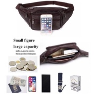 Pouch Bag Kulit Cowhide Men &amp; women Leather Waist Bag Satchel Multifunctional beg