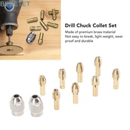BEBETET 10PCS Drill Chuck Collet Set, 0.5-3.2mm Collet Precision Collet Chuck Set, Mini Brass Quick 
