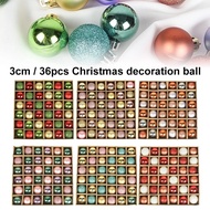 [Christmas Collection] 36Pcs/Box 3cm Multiple Colour Christmas Balls/ DIY Christmas Tree Ornaments H