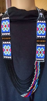 Rantai manik loom. Corak sabah/Sarawak.