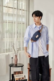 【DOUGHNUT】防潑水 腰包/胸包 seattle 輕便 穿搭 男包-深藍 JG