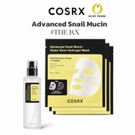COSRX Advanced Snail Mucin Glass Glow Hydrogel Mask 3 sheets+Advanced Snail 96 Mucin Power Essence