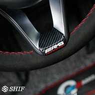 Carbon Fiber AMG Steering Wheel Emblem Badge For Mercedes Benz CLA GLC C Class