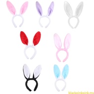 BLACK Easter Bunny Ear Headband Plush Rabbit Ear Headdress Stage Performance Hairband