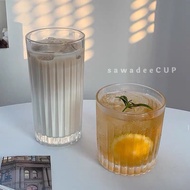 Lowball Highball Glass 300ml 400ml Thick Transparent Cup Coffee Cup Short Glass Cawan Kaca Whisky Gl