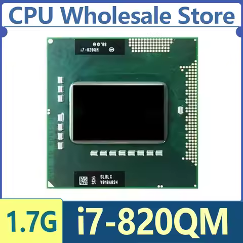 Intel Core i7-820QM i7 820QM SLBLX 1.7GHz Quad Core CPU Laptop Processor 8W 45W Socket G1 / rPGA988A