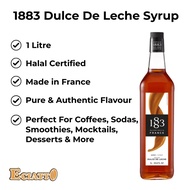 1883 MAISON ROUTIN Dulce De Leche Syrup 1L For Coffee Halal Premium Original Syrup Monin Davinci