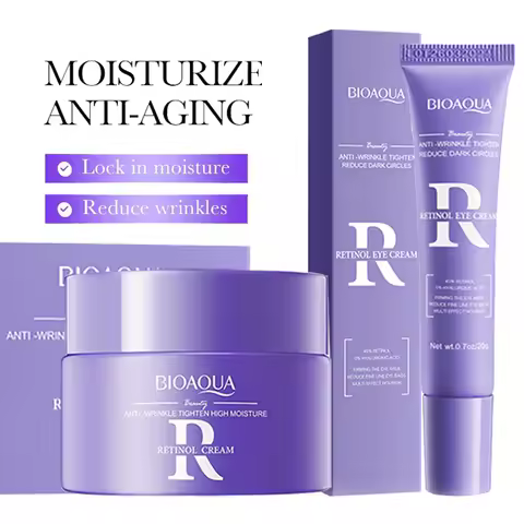 BIOAQUA Retinol Skin Care Sets Moisturizing Hydrating Anti Wrinkles Face Cream Anti-Aging Anti Dark