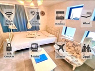 【2 min from Sta.】 Max 3 ppl／Long-term stay possible／Free wifi／Eternity APARTMENT HOTEL～SHINAGAWA201～