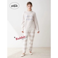 Little Rabbit Grocery Shop Japan Gelato pique Letter Stripe Fluffy Jacquard Pajamas Set