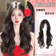 Invisible Summer Camellia] Full Head Simulation Lace Wig Human Classy Wig Big Wave Set Forehead Fema