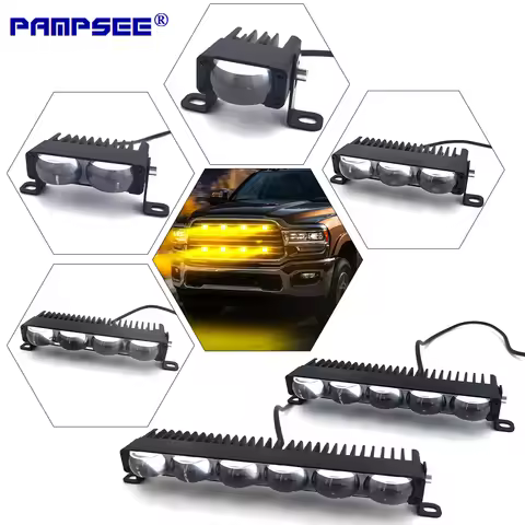 LED Headlight Bumper Projector Lens Fog Lamps Work Light Car Grill Light Mini Driving Light Auxiliar
