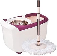 Rotating Mop,Spin Mop With Extended Handle,Mop and Stainless Steel Spinning Bucket Set, 2Extra Microfiberd Anniversary