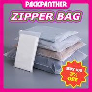 PACKPANTHER  Ziplock Bag Travel Bag Clothe Bag Matte Zip Lock Bag Transparent Plastic Zip Bag Travel Clothes Organizer
