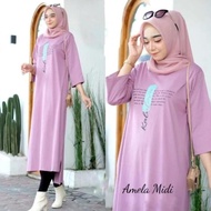 BAJU GAMIS TERBARU [BARU] AMELA MIDI DRESS / GAMIS MIDI MUSLIMAH