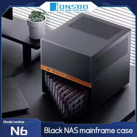 JONSBO N6 Desktop NAS Computer MATX Desktop Computer 240 Water-Cooled ITX Mainframe Case 9-bit 3.5 H