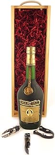 Martell Medaillon VSOP Cognac 1970's (cork stopper) in a silk lined wooden box with four wine accessories, 1 x 750ml