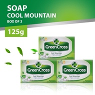 Green Cross Soap 3Pcs 125g Cool Mountain, Clear Radiance, Aqua Clean, Pure Care Bar Soap