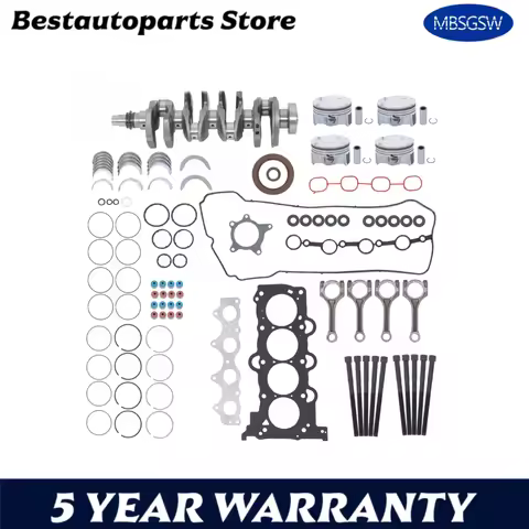 For Hyundai KIA 1.6L Engine G4FJ Overhaul Piston Gasket Kit w/ Crankshaft & Rods