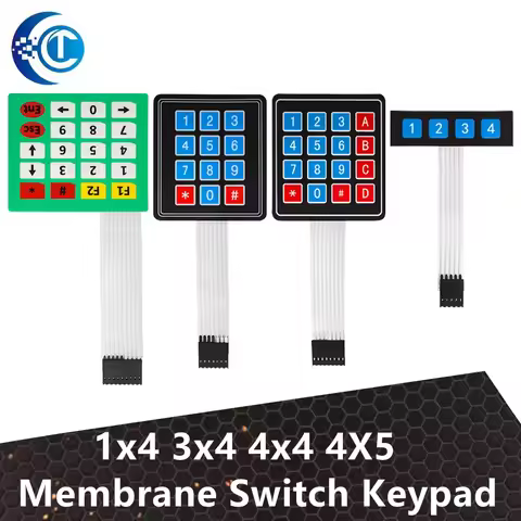 1 x 4 3X4 4*4 Matrix Array Matrix keyboard 4 12 16 20 Key 1x4 3x4 4x4 4*5 Membrane Switch Keypad for